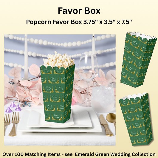 Purple Mauve Emerald Green & Gold Wedding Suite Geschenkschachtel