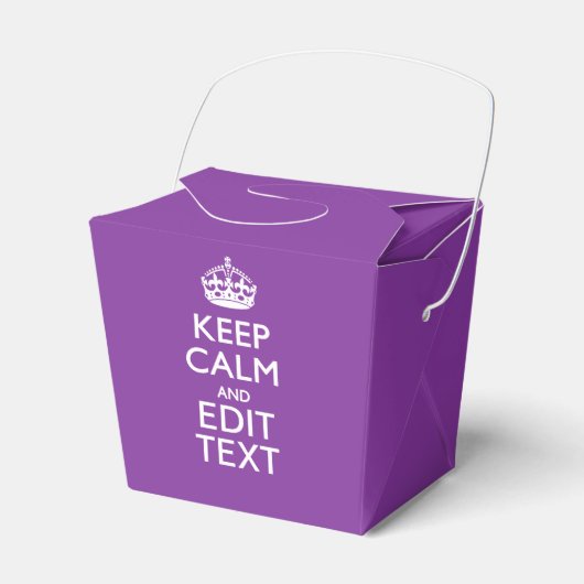 Purple Mauve KEEP CALM AND Edit Text Geschenkschachtel (Vorderseite)