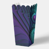 Purple meets Turquoise modern abstract Fractal Art Geschenkschachtel (Rückseite)