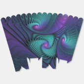 Purple meets Turquoise modern abstract Fractal Art Geschenkschachtel (Ungeklappt)