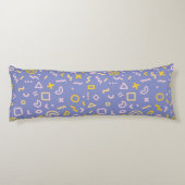 Purple Memphis Pattern Body Pillow Seitenschläferkissen (Rückseite)