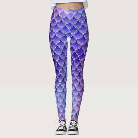 Purple mermaid glow leggings (Vorderseite)
