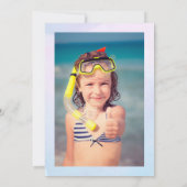 Purple Mermaid Tail, Girl's Birthday Party Einladung (Rückseite)