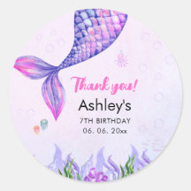Purple Mermaid Tail, Girl's Birthday 