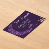 Purple Minimal Mosque Ramadan Iftar Party  Acryleinladungen (Ablage )