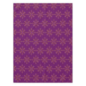 Purple Minimal South Indian Kolam Design Tischdecke (Vorderseite)