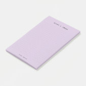 Purple minimalist personalized retro aesthetic post-it klebezettel (angewinkelt)