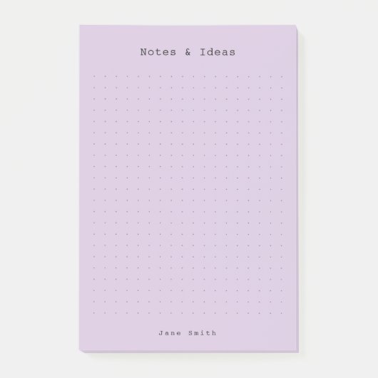 Purple minimalist personalized retro aesthetic post-it klebezettel (Vorderseite)