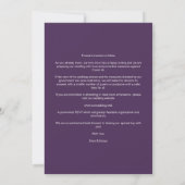Purple Minimalist Wedding Fancy 4 Photos Collage (Rückseite)