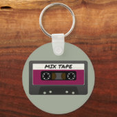 Purple Mix Tape - 80s And 90s Retro Inspired Gift Schlüsselanhänger (Vorderseite)