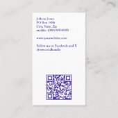 Purple Mixer Bread Bakery Pastry Chef  Visitenkarte (Rückseite)