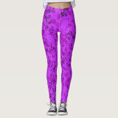 Purple Modern Abstract Sports Pattern Leggings (Vorderseite)