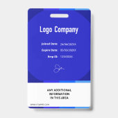 Purple Modern ID Identification Card Photo Badge Ausweis (Rückseite)