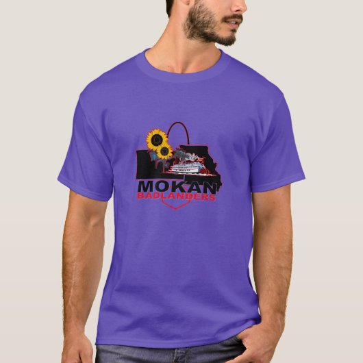 Purple MOKAN Badlanders Mens Tri-Blend Shirt (Vorderseite)