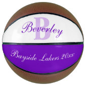 Purple monogram name, initial and team basketball (Vorderseite)