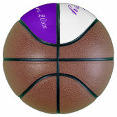 Purple monogram name, initial and team basketball (Rechts)