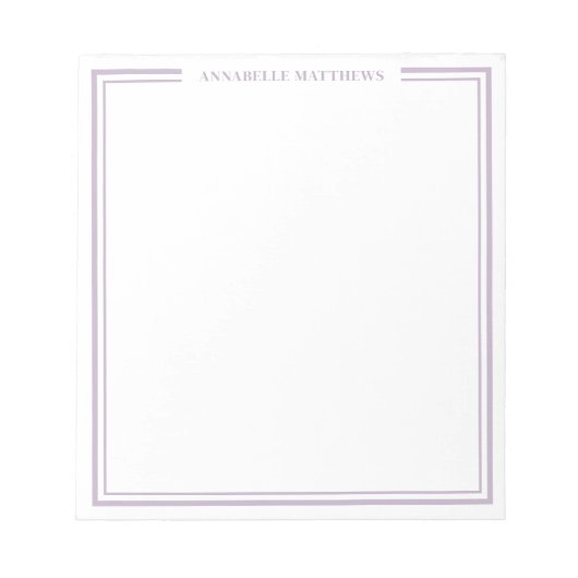 Purple Monogram Notizblock (Vorderseite)