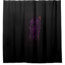 Purple Monster Shower Curtain Duschvorhang