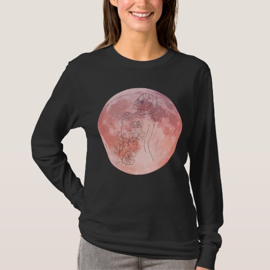 Purple Moon Goddess Art T-Shirt (Vorderseite)