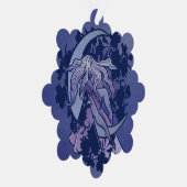 Purple Moon Goddess Wiccan Triple Moon Symbol Art Ornament Karte (Rechts)