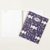 Purple Moon Phase Floral Pattern 2026 Planner Planer (Anzeige)