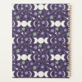 Purple Moon Phase Floral Pattern 2026 Planner Planer (Rückseite)