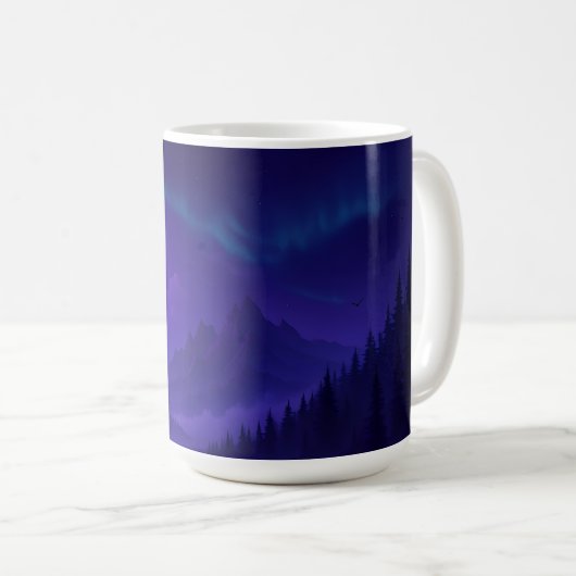 Purple Moon Serenity Mousepad – Midnight Mountain  Kaffeetasse (VorderseiteRechts)
