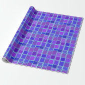 Purple Mosaic Squares Tile Pattern Geschenkpapier (Ungerollt)