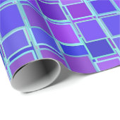 Purple Mosaic Squares Tile Pattern Geschenkpapier (Rolleneckpunkt)