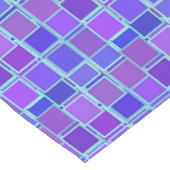 Purple Mosaic Squares Tile Pattern Mittelgroßer Tischläufer (Ecke)