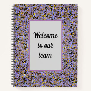 Purple Mosaic Welcome to Our Team Notizblock