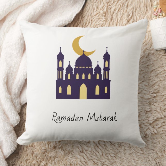    Purple Mosque & Crescent Moon Pillow  Kissen (Decke)