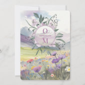 Purple Mountains & Poppies Wedding Invitation Einladung (Rückseite)