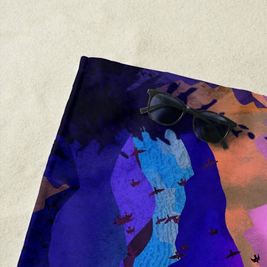 Purple mountains strandtuch (Beispiel)