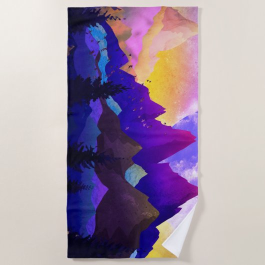 Purple mountains strandtuch (Vorderseite)