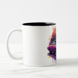 Purple Muscle Car Mug Zweifarbige Tasse