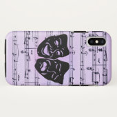 Purple Music and Theater Masks Case-Mate iPhone Hülle (Rückseite (Horizontal))