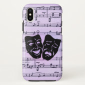 Purple Music and Theater Masks Case-Mate iPhone Hülle (Rückseite)