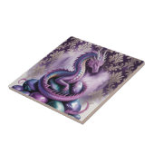 Purple Mystic Dragon Gothic Fliese (Seite)
