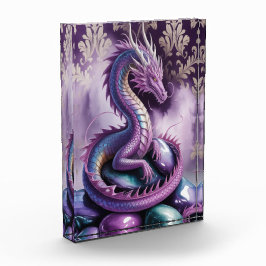 Purple Mystic Dragon Gothic Fotoblock