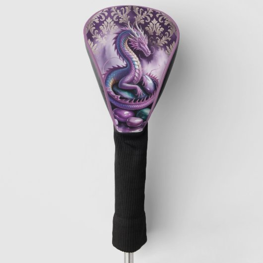 Purple Mystic Dragon Gothic Golf Headcover (Vorderseite)
