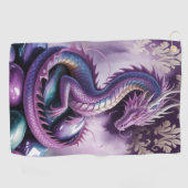 Purple Mystic Dragon Gothic Golfhandtuch (Horizontal)
