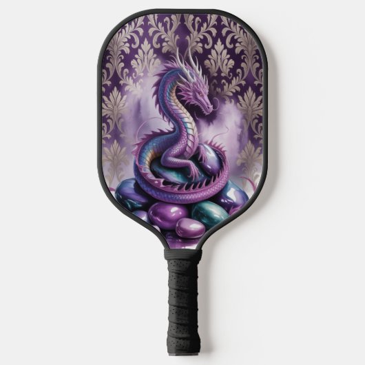 Purple Mystic Dragon Gothic Pickleball Schläger (Vorderseite)