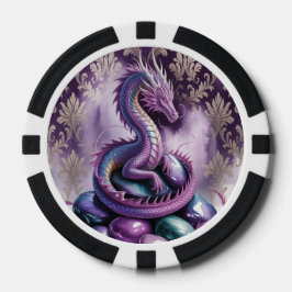 Purple Mystic Dragon Gothic Pokerchips