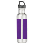 Purple Neon Siamese Cat With Blue Eyes & Starburst Edelstahlflasche (Rückseite)