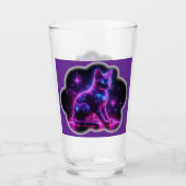 Purple Neon Siamese Cat With Blue Eyes & Starburst Glas (Vorderseite)