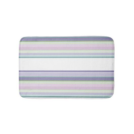 Purple, Neptune, sea green, and Lavender stripes Badematte (Vorderseite)