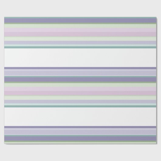 Purple, Neptune, sea green, and Lavender stripes Geschenkpapier (Flach)