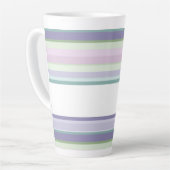 Purple, Neptune, sea green, and Lavender stripes Milchtasse (Linke Ecke)