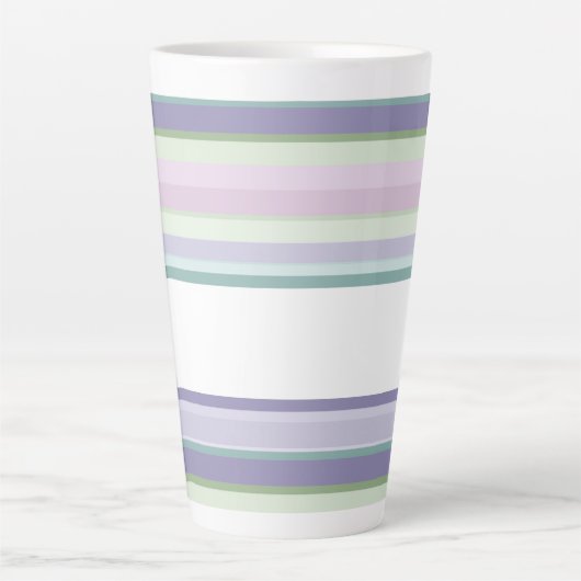 Purple, Neptune, sea green, and Lavender stripes Milchtasse (Vorderseite)